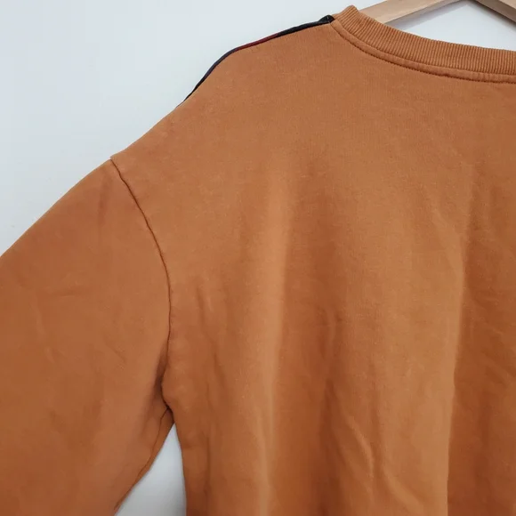 Zara Medium Sweater Trafaluc Striped Oversized Top Sunset Western Orange Aztec - Picture 9 of 16